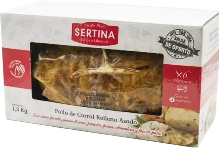 Packaging de pollo relleno