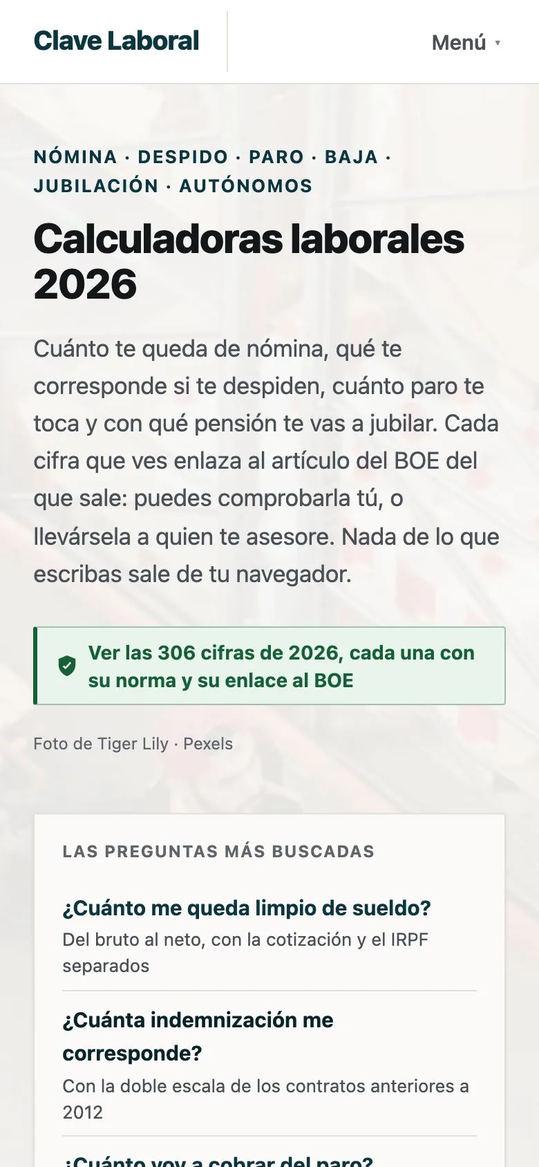 Clave Laboral en el móvil