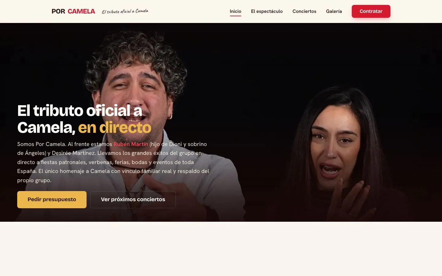 Por Camela en el ordenador