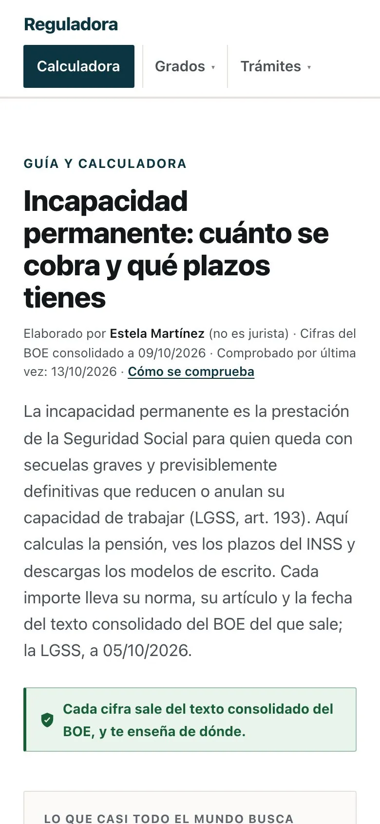 Reguladora en el móvil