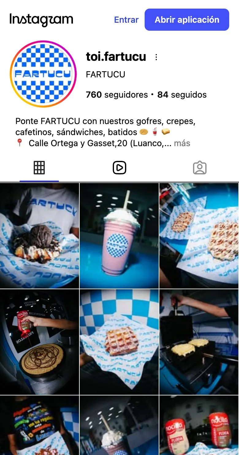 Perfil de Instagram de Fartucu